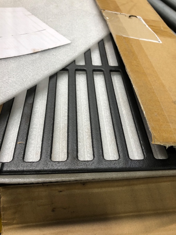 Photo 3 of GRISUN Grill Grates for Oklahoma Joe's Longhorn Combo Grill, for Charcoal Firebox Area, Heavy Duty Cast Iron Grill Grids for Longhorn Combo Charcoal/Gas Smoker, Firebox Grates, 2 PCS For Firebox Area