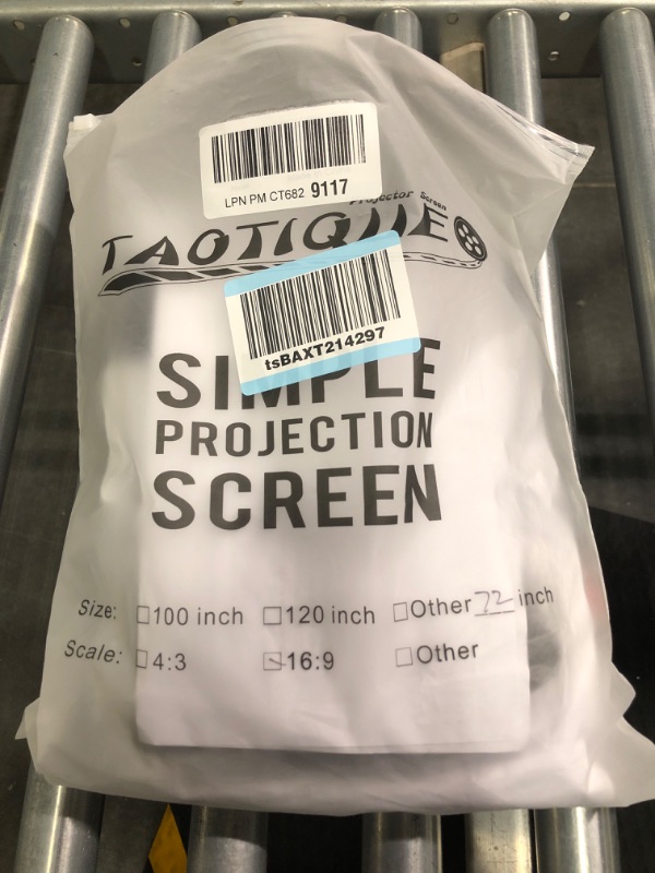 Photo 3 of ** SMALL USED NOT COMPLETE** Projector Screen 72 inch, Taotique 4K Movie Projector Screen 16:9 HD Foldable and Portable Anti-Crease Indoor Outdoor Projection Double Sided Video Projector Screen for Home, Party, Office, Classroom