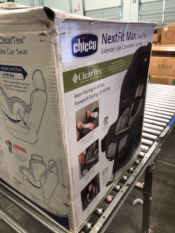 Photo 1 of Chicco NextFit Max ClearTex Convertible Car Seat| Rear-Facing Seat for Infants 12-40 lbs. | Forward-Facing Toddler Car Seat 25-65 lbs. | Baby Travel Gear | Cove/Grey Cove/Grey NextFit Max ClearTex