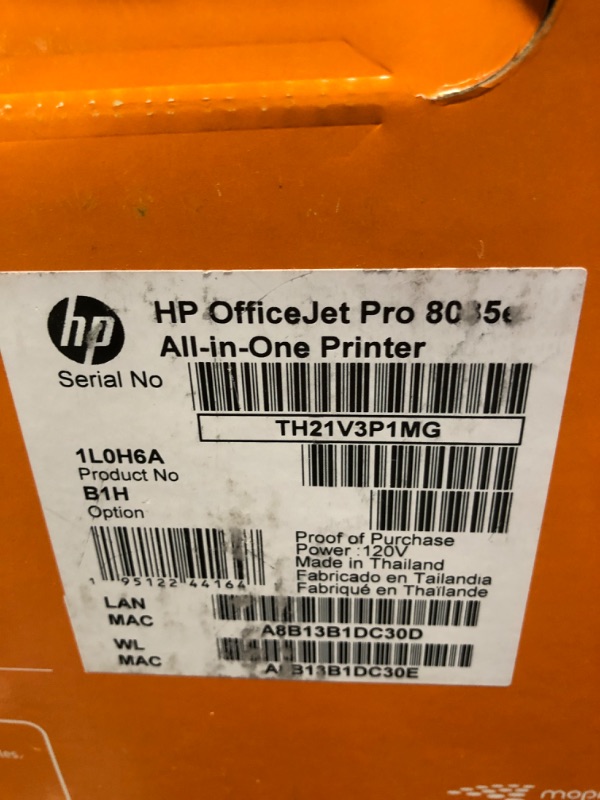 Photo 2 of HP OfficeJet Pro 8035e Wireless Color All-in-One Printer (Basalt) up to 12 months Instant Ink with HP+ (1L0H6A)