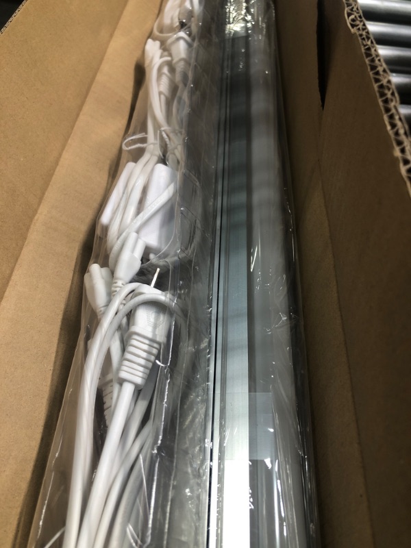 Photo 3 of (6 Pack) Barrina LED T5 Integrated Single Fixture, 4FT, 2200lm, 6500K (Super Bright White), 20W, Utility LED Shop Light, Ceiling and Under Cabinet Light, Corded Electric with ON/OFF Switch, ETL Listed 6-pack (6-power Cords)
