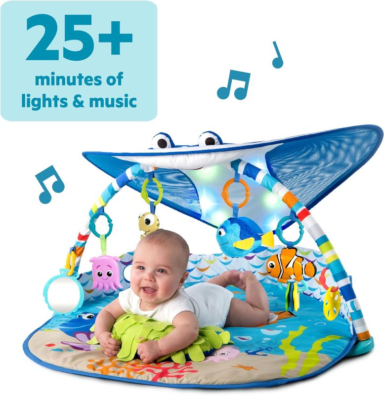 Photo 1 of Bright Starts Disney Baby Finding Nemo Mr. Ray Ocean Lights & Music Gym, Ages Newborn +