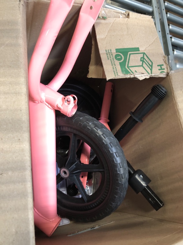 Photo 3 of **FOR PARTS** Elantrip Kid Balance Bike, Birthday Gift Toys for 1-3 Year Old Boys and Girls, No Pedal Bikes for Kids with Adjustable Handlebar and seat balance bike steel-pink