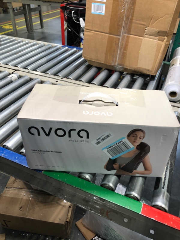 Photo 1 of Avora Wellness Shiatsu Back Shoulder and Neck Massager, Relaxing Back Massager with Heat, Neck and Shoulder Massager for Pain Relief, 3-Speed Electric Massager for Neck and Shoulders