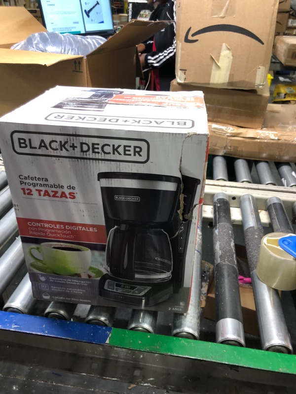 Photo 2 of Black+Decker CM1160B 12-Cup Programmable Coffee Maker, Black/Stainless Steel