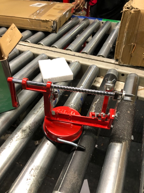 Photo 1 of Apple Peeler Slicer Corer with Stainless Steel Blades and Powerful Suction Base for Apples Pears Potatoes(Red)