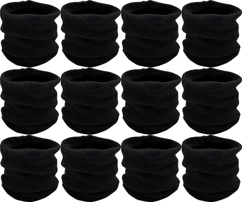 Photo 1 of 12 Pack Winter Neck Buff Warmers, Neck Gaitor Thermal Fleece Lined Interior Warm Scarf Wrap, Mens Womens 12 Pack Assorted 