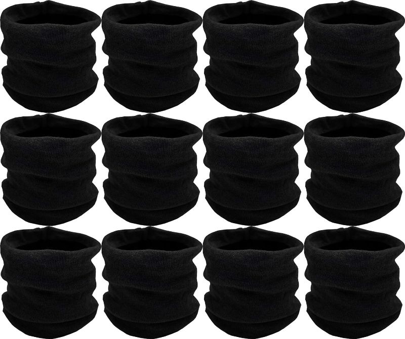 Photo 1 of 12 Pack Winter Neck Buff Warmers, Neck Gaitor Thermal Fleece Lined Interior Warm Scarf Wrap, Mens Womens 12 Pack Assorted (Black,navy,gray, Coffee)