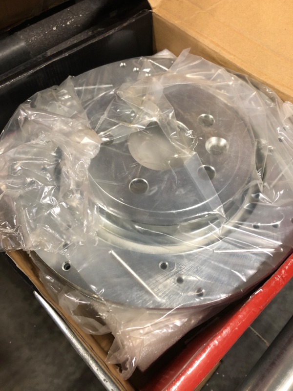 Photo 1 of A-Premium 11.65 inch (296mm) Rear Drilled and Slotted Disc Brake Rotors Compatible with Select Nissan Models - Pathfinder 2005-2012 4.0L 2008-2012 5.6L, 2-PC Set