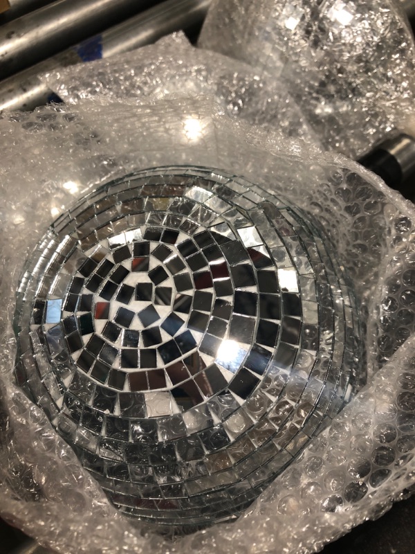 Photo 1 of 4 Pack Large Disco Ball Silver Hanging Disco Balls Reflective Mirror Ball Ornament for Party Holiday Wedding Dance and Music Festivals Decor Club Stage Props (8 Inch, 6 Inch, 4 Inch