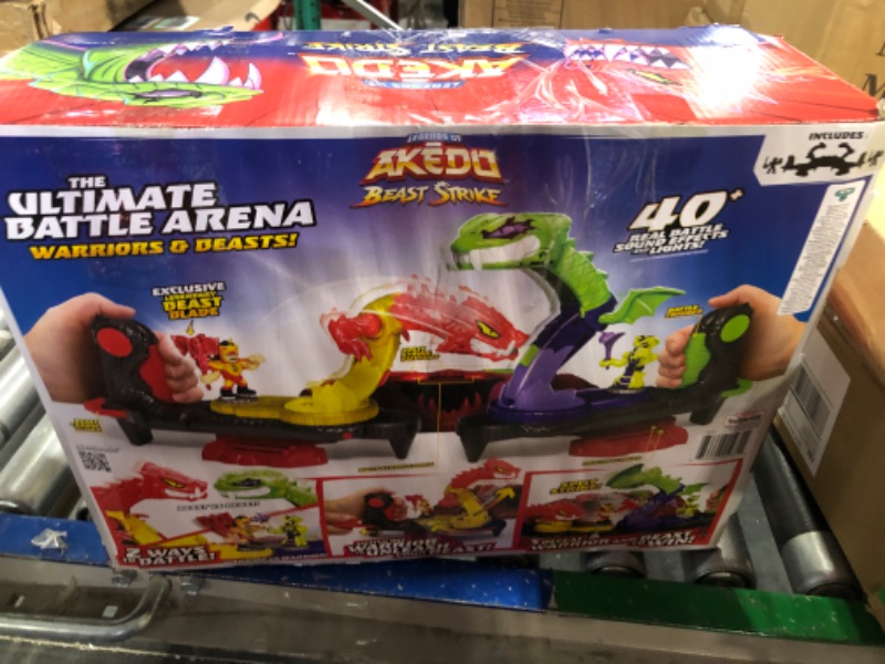 Photo 2 of **USED**  Legends of Akedo Beast Strike Serpent Fury Arena. Battle Your Warriors and Battle Your Beasts to Win! with 40+ Real Sound Effects and Lights and 2 Exclusive Warriors.