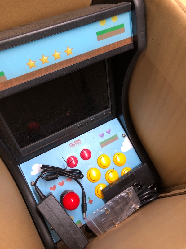 Photo 2 of Vilros Tabletop Retro Arcade Cabinet with 10" HD Display - Ready to use with preloaded gamebox and Fully Raspberry Pi Compatible and Arcade Cabinet With Preloaded Retro Gaming Console