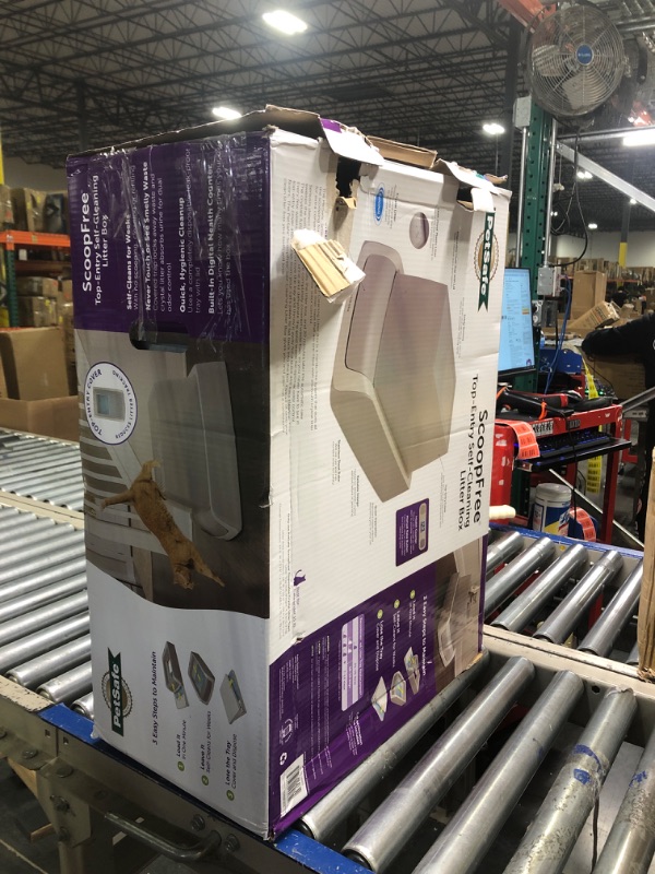 Photo 1 of *Base is missing*PetSafe ScoopFree Complete Plus Self-Cleaning Cat Litter Box with Top-Entry Hood - Never Scoop Litter Again - Hands-Free with Included Disposable Crystal Tray - Less Tracking, Better Odor Control Complete Plus Top Entry