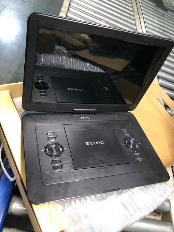 Photo 1 of DEVINC 17.9" Portable DVD Player with 15.6" HD Swivel Screen, Support Multiple DVD CD Formats/USB/SD Card/Sync TV, 6 Hours Rechargeable Battery, Car Charger, Remote Control, Region Free