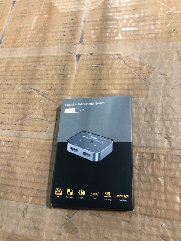 Photo 2 of HDMI Switch 8K@60Hz HDMI 2.1 Switch Splitter 4K@144Hz/120Hz 2 in 1 Out Bi-Directional Aluminum HDMI Switcher High Speed for PS5/PS4, Xbox, Apple TV, Fire Stick, Sony TV