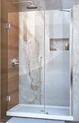Photo 1 of DreamLine Unidoor Chrome 45-in to 46-in x 72-in Frameless Hinged Shower Door (glass only)