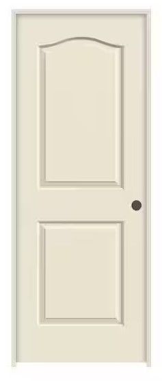 Photo 1 of JELD-WEN 30 in. x 80 in. Camden Primed Left-Hand Textured Solid Core Molded Composite MDF Single Prehung Interior Door