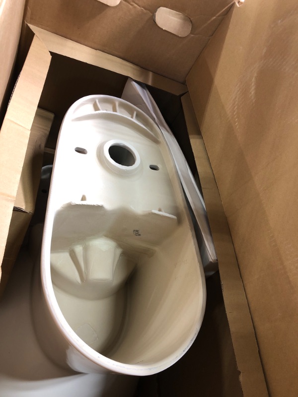 Photo 5 of 2-piece 1.1 GPF/1.6 GPF High Efficiency Dual Flush Complete Elongated Toilet in White, Seat Included