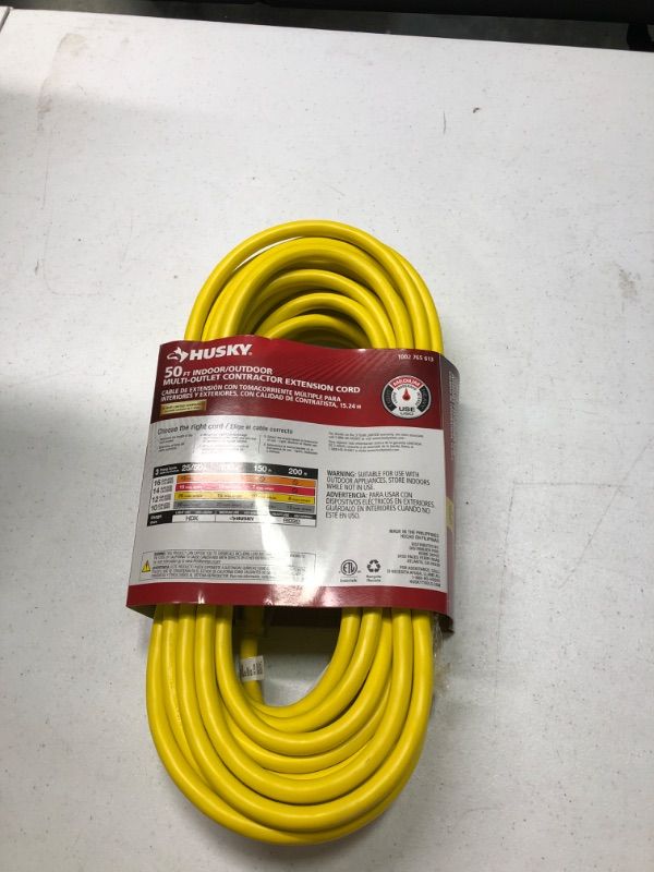 Photo 3 of HUSKY 50 ft. 12/3 Extension Cord