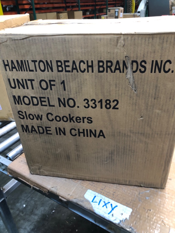 Photo 3 of ** FOR PARTS ONLY ** MAY WORK * Hamilton Beach Slow Cooker with 3 Cooking Settings, Dishwasher-Safe Stoneware Crock & Glass, 8-Quart Built-In Lid Rest, Black 8-Quart; Built-In Lid Rest Black