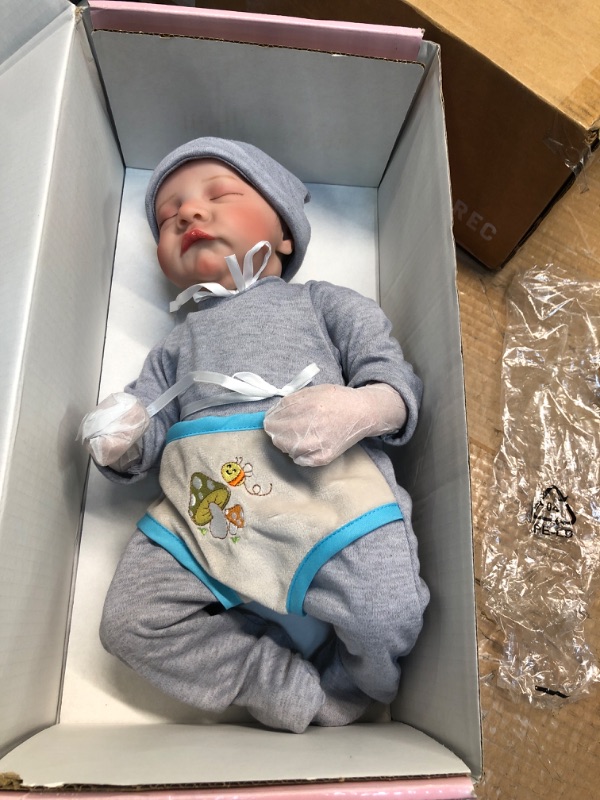 Photo 2 of Aori Lifelike Reborn Baby Dolls Boy,18 in Baby Soft Body Realistic-Newborn Baby Dolls, Real Life Baby Dolls with Accessories for Kids Age 3+ Twin Boy