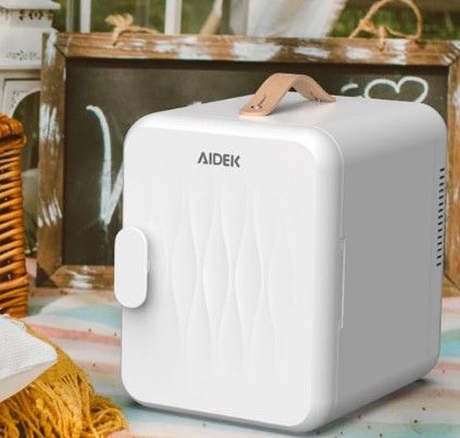 Photo 1 of AIDEK Cosmetic Makeup Mini Fridge for Skin Care, 4L Portable Beauty Fridges DIY Shelves for Bedroom, Dorm, Office, Small Refrigerator, AC/DC12v Car Cooler for Desktop and Travel 