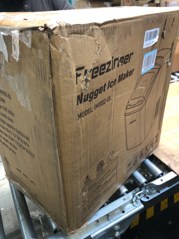 Photo 3 of Freezimer Dreamice X2 | 33lbs Thick Insulation Nugget Ice Maker Countertop with Chewable Sonic Ice | Self-Cleaning with Waterline | Pebble Ice Machine Soft Ice | Pellet Ice Makers