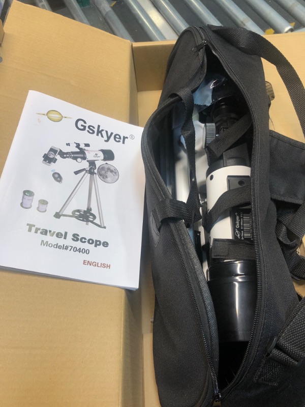 Photo 2 of Gskyer Telescope, 70mm Aperture 400mm AZ Mount Astronomical Refracting Telescope for Kids Beginners - Travel Telescope with Carry Bag, Phone Adapter and Wireless Remote