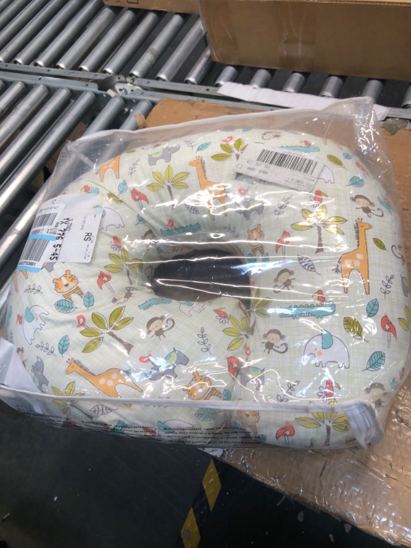 Photo 1 of Boppy Nursing Pillow Original Support, Jungle Beat, Ergonomic Nursing Essentials for Bottle and Breastfeeding, Firm Fiber Fill, with Removable Nursing Pillow Cover, Machine Washable