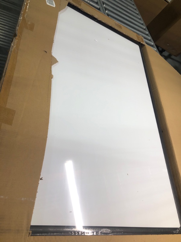 Photo 1 of Large Dry-Erase Rolling Magnetic Whiteboard - 48 x 32 Inches White Board Height Adjust Double Sides Mobile Portable Easel on Wheels, Dry Erase Board with Stand for Office, Home & Classroom Black 48*32 inches