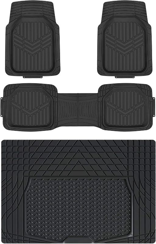 Photo 1 of  4-Piece Heavy Duty PVC Floor Mats with Cargo Liner, Waterproof