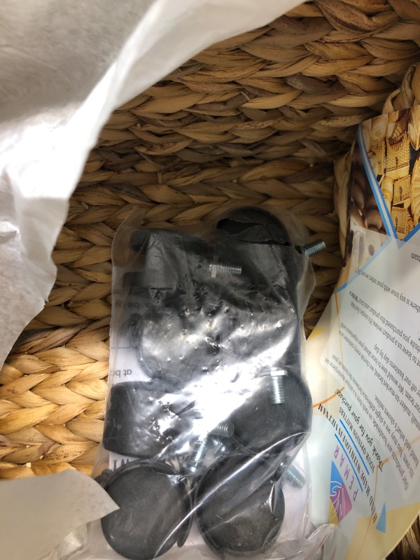 Photo 1 of PEMAR Set 2 Natural Wicker Storage Baskets on Wheels (Water Hyacinth-Fishbone Weaving)
***BRAND NEW***