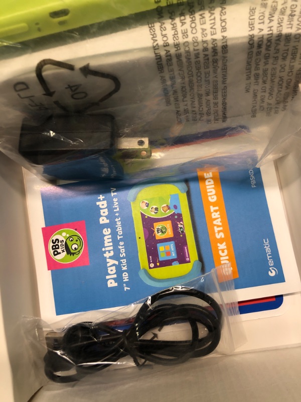 Photo 4 of Ematic PBS Kids Playtime Pad+ 7" HD Kid-Safe Android Tablet + Live TV (PBSKD7200) - 2nd Generation in Green and Blue