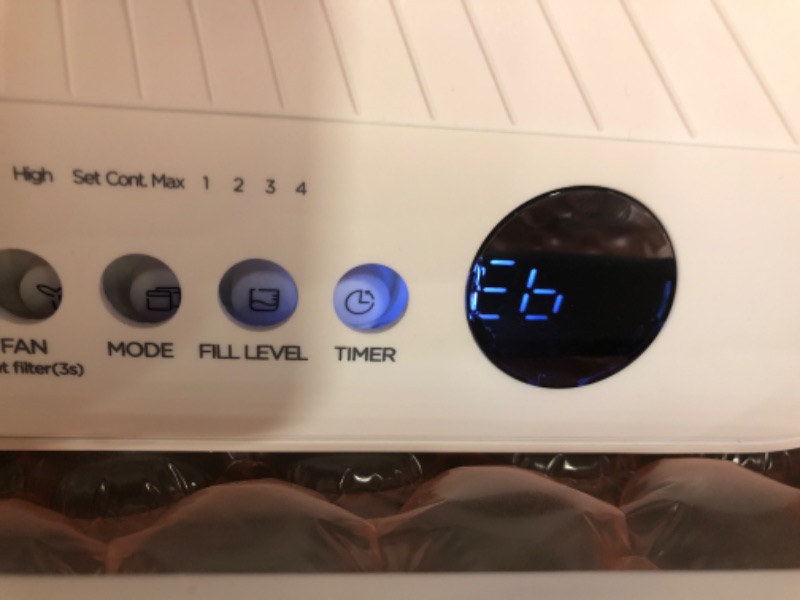 Photo 6 of **USED FOR PARTS** Midea Cube 20 Pint Dehumidifier for Basement and Rooms at Home for up to 1,500 Sq. Ft., Smart Control, Works with Alexa (White), Drain Hose Included, ENERGY STAR Most Efficient 2022 Cube 1,500 Sq. Ft.