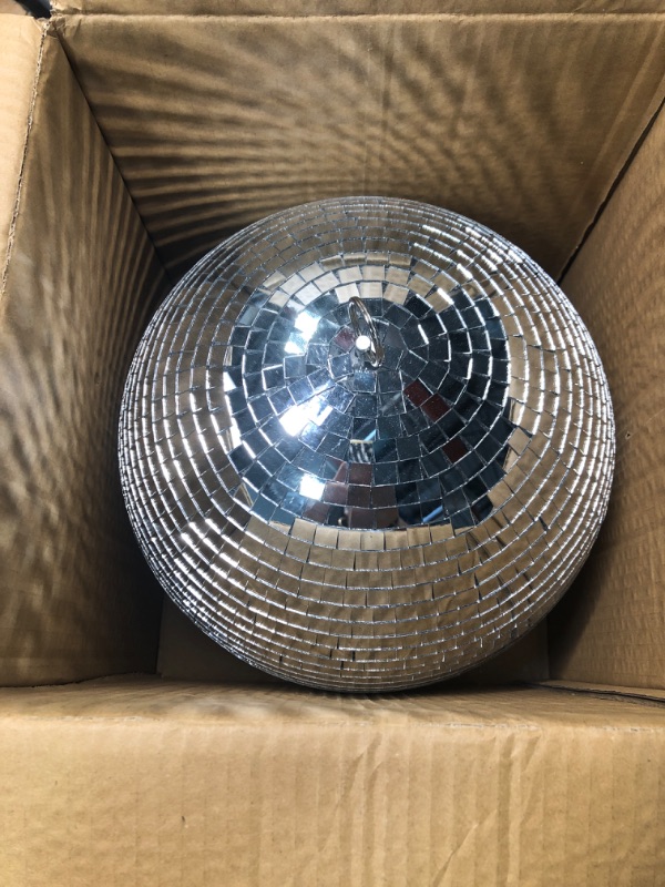 Photo 4 of 16inch Large Disco Ball Mirror Ball for Disco Party Decorations, Disco Ball x 1pc, Replacement Mirror x 15pcs