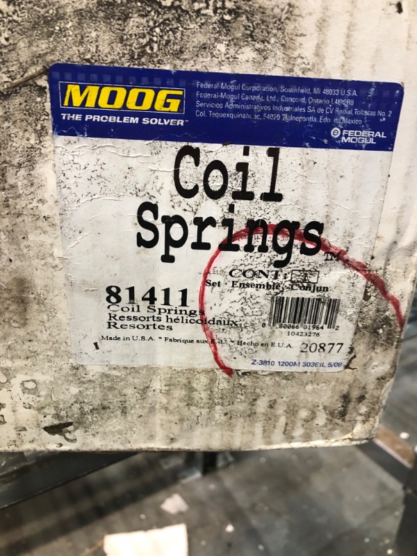 Photo 4 of MOOG Steering & Suspension 81411 Coil Spring Set1026190330
