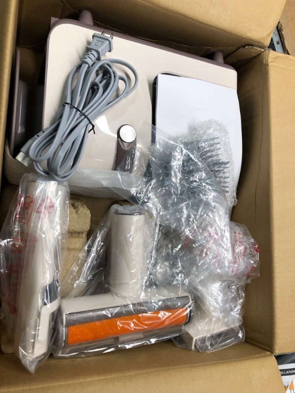 Photo 2 of ***MISSING PIECES***

Bunfly Dog Grooming Kit,13000Pa Strong Grooming & Vacuum Suction 99.99% Pet Hair, 7 Pet Grooming Tools for Dogs Cats, 3L Large Capacity Dust Cup, Quiet Pet Vacuum Groomer?Brown&White?