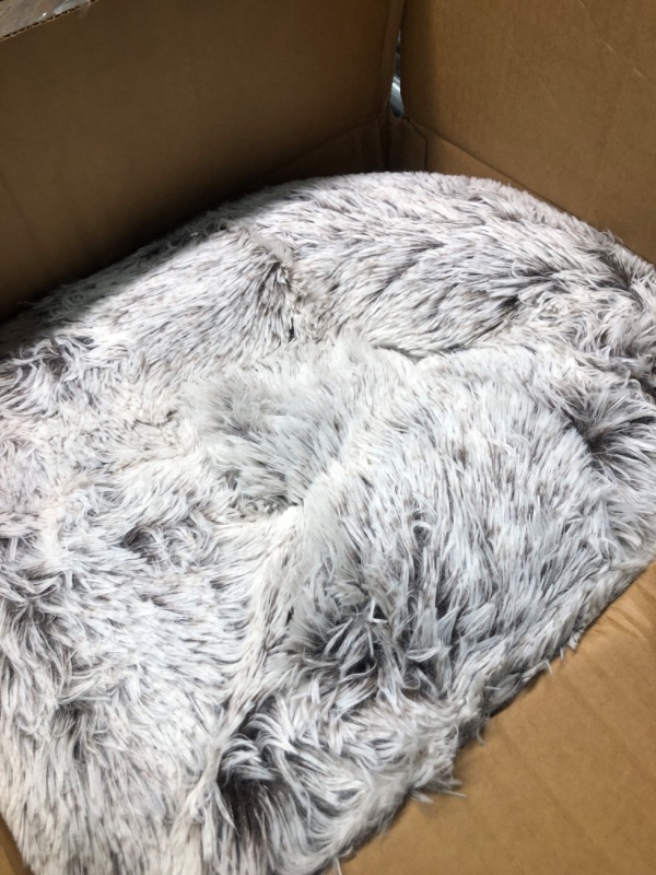 Photo 2 of **New Open**WESTERN HOME WH Calming Dog & Cat Bed, Anti-Anxiety Donut Cuddler Warming Cozy Soft Round Bed, Fluffy Faux Fur Plush Cushion Bed for Small Medium Dogs and Cats (20"