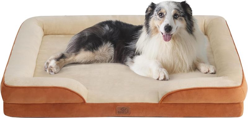 Photo 1 of *New Open**Bedsure Orthopedic Dog Bed for Extra Large Dogs - XL Plus Waterproof Dog Sofa Bed, Supportive Foam Pet Couch Bed with Removable Washable Cover, Waterproof Lining and Nonskid Bottom, Caramel
