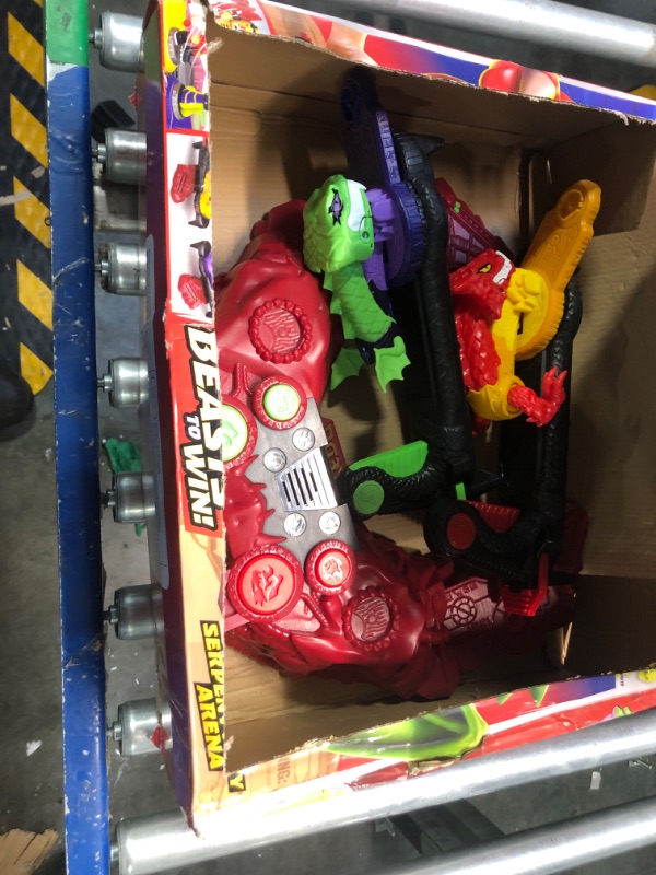 Photo 2 of **Missing Warriors**Legends of Akedo Beast Strike Serpent Fury Arena. Battle Your Warriors and Battle Your Beasts to Win! with 40+ Real Sound Effects and Lights and 2 Exclusive Warriors.