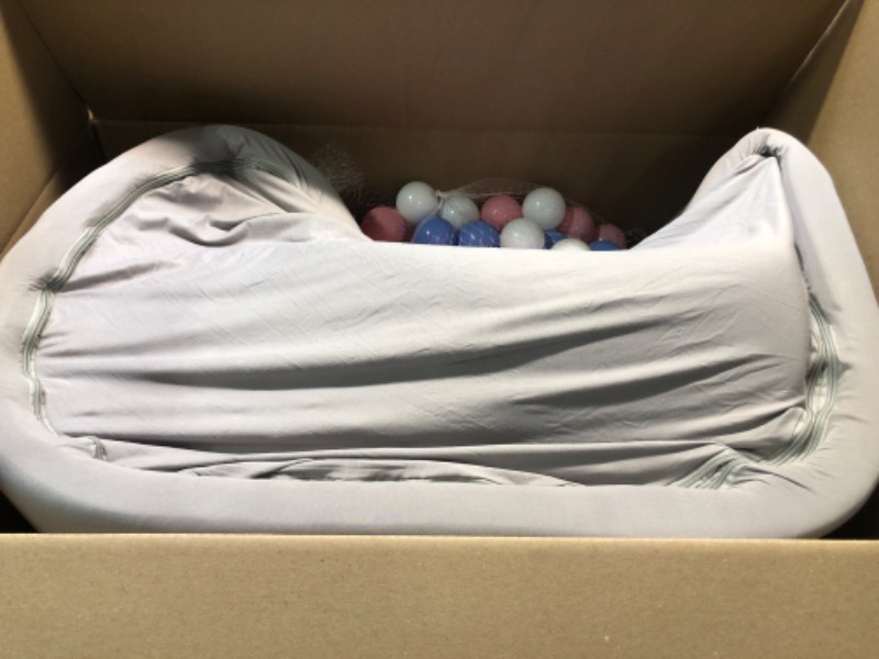 Photo 2 of **New Open**MYRIAD365 Ball Pits for Toddlers 1-3 - Machine-Washable Cover 36x12in, Large Baby Ball Pit for 1 Year Old, Soft Ball Pit for Babies - Dog Ball Pit for Cats - Toddler Ball Pit (BPA Free) Grey