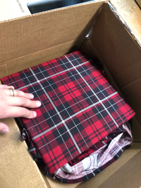 Photo 2 of *New Open/Partial set**LANE LINEN 100% Cotton Flannel Sheets Set - Queen Size Flannel Sheets, 4-Piece Luxury Bedding Sets, Lightweight, Brushed for Extra Softness, Warm and Cozy, 16" Deep Pocket - Red Checks Queen Red Checks