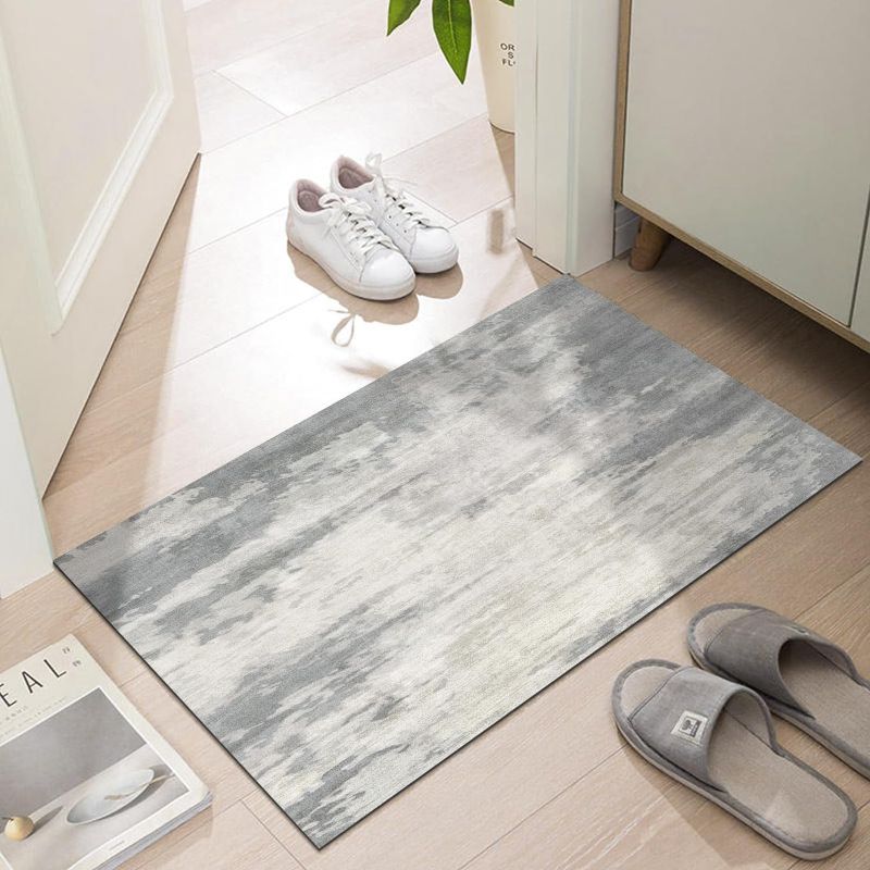 Photo 1 of **New open**Door Mat Indoor Entrance: Thin Front Door Mats Absorbent Washable , 1/10 Entryway Rug Stain and Fade Resistant - Low Profile Inside Floor Mat, Non-Slip Rubber Backing 17"×30" Distressed Grey
