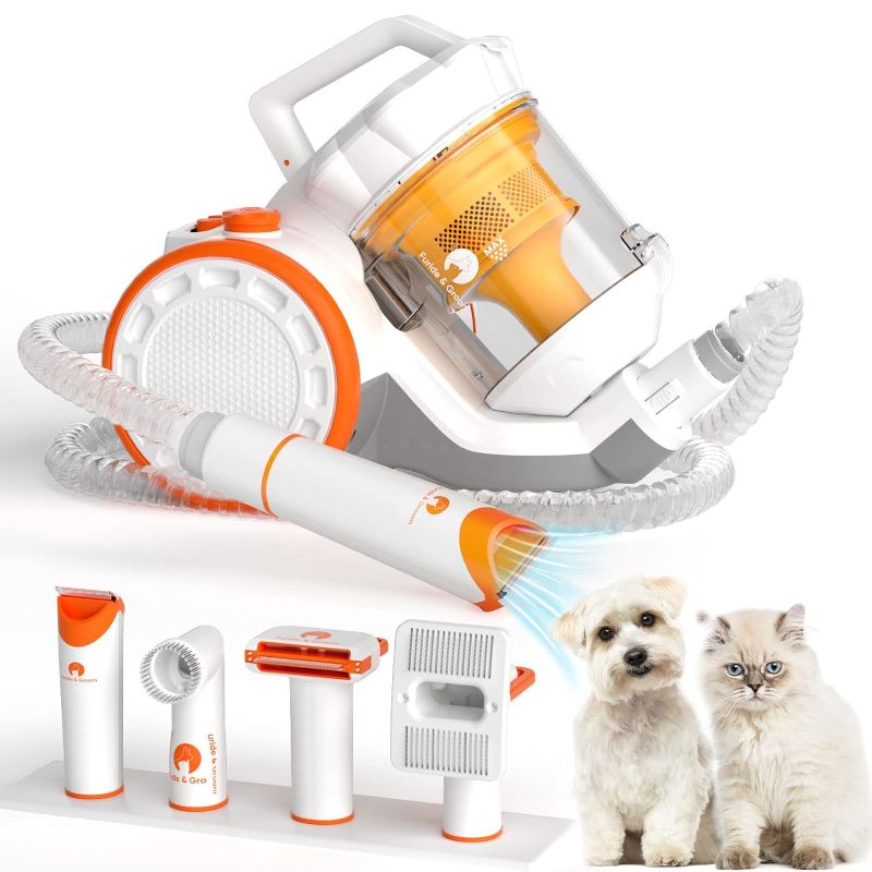 Photo 1 of **Good Used**Dog Vacuum & Clippers Kit for Shedding Grooming - 99% Hair Vacuum Suction Removal with 4-in-1 Pet Grooming Tools and 2L Hair Collection Bin, Low Noise Tech for a Hassle-Free Grooming Experience
