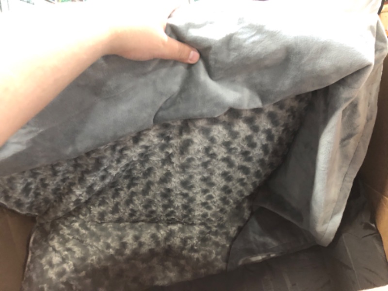 Photo 1 of **New Open**BFPETHOME Dog Beds for Large Dogs, Orthopedic Dog Bed for Medium Large Dogs, Egg- Foam Dog Crate Bed (XL(42*30*7 inch), Grey) XL(42*30*7) Inch Grey