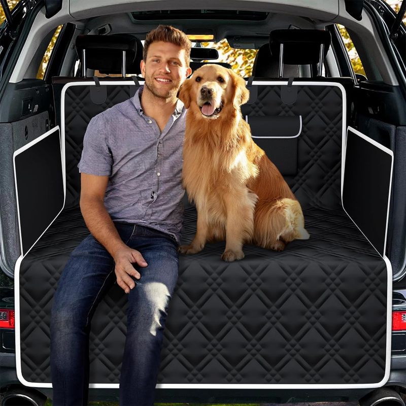 Photo 1 of **New Open**Toozey SUV Cargo Liner for Dogs XL, Waterproof Dog Trunk Seat Cover for Back Cargo Area, Dog Car Floor Mat with Side and Bumper Protector, Pet Cargo Cover Liner for SUV/Van/Truck, Black
