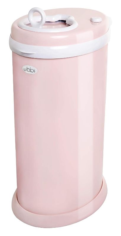 Photo 1 of **New open/Minor Damage**LUbbi Steel Odor Locking, No Special Bag Required, Money Saving, Modern Design, Registry Must-Have Diaper Pail, Blush Pink

