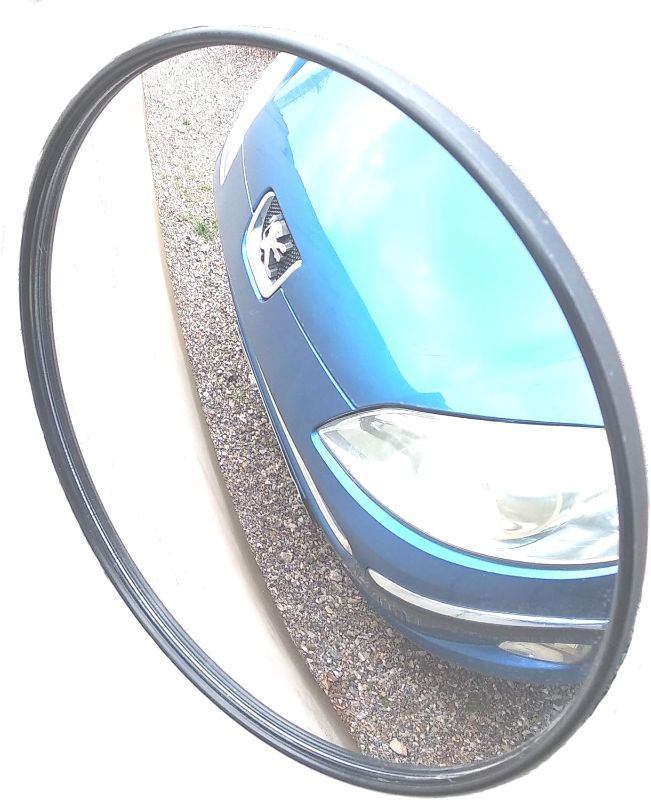 Photo 1 of **USED NOT COMPLETE** Convex Outdoor Driveway Traffic Mirror 9", for Parking Safety in Garages and Security in Stores with Adjustable Wall and Ceiling Fixing Bracket
