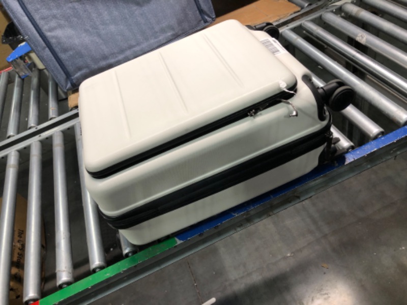 Photo 1 of COOLIFE Luggage Suitcase Piece Set Carry On ABS+PC Spinner Trolley with pocket Compartmnet Weekend Bag (Titanium gray