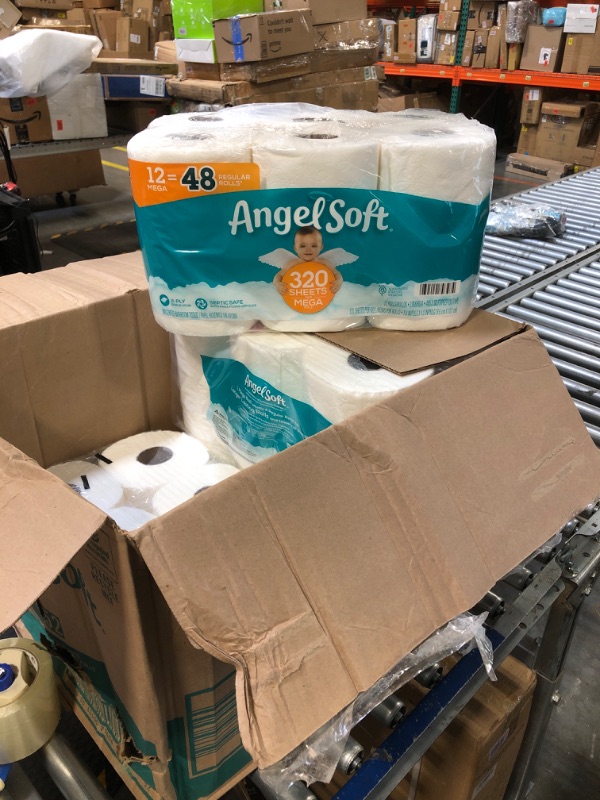 Photo 3 of Angel Soft® Toilet Paper, 48 Mega Rolls = 192 Regular Rolls, 2-Ply Bath Tissue